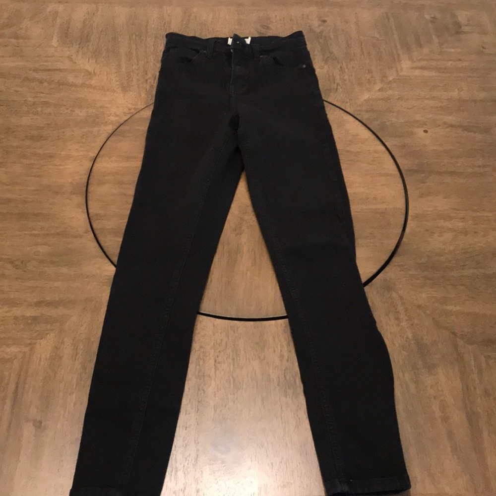 Black Jamie top shop jeans. Size 25